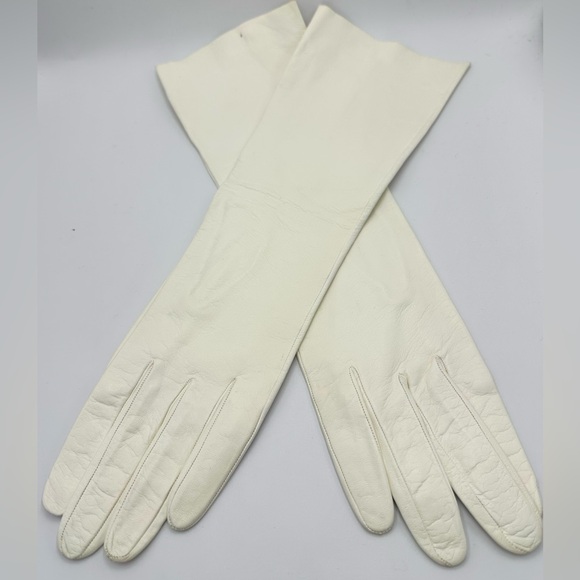 Italian 7 3/4 Kidskin Leather Opera Gloves - Picture 1 of 8